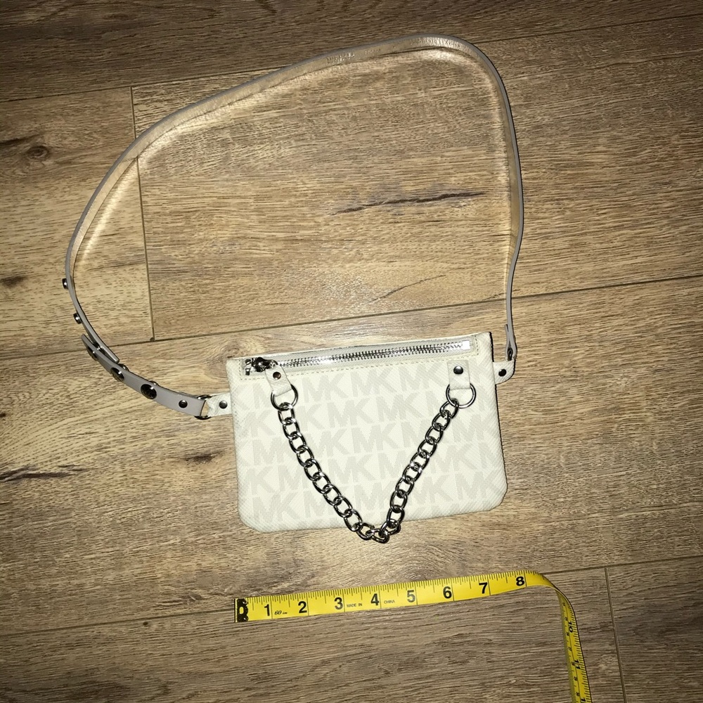Michael Kors white belt bag